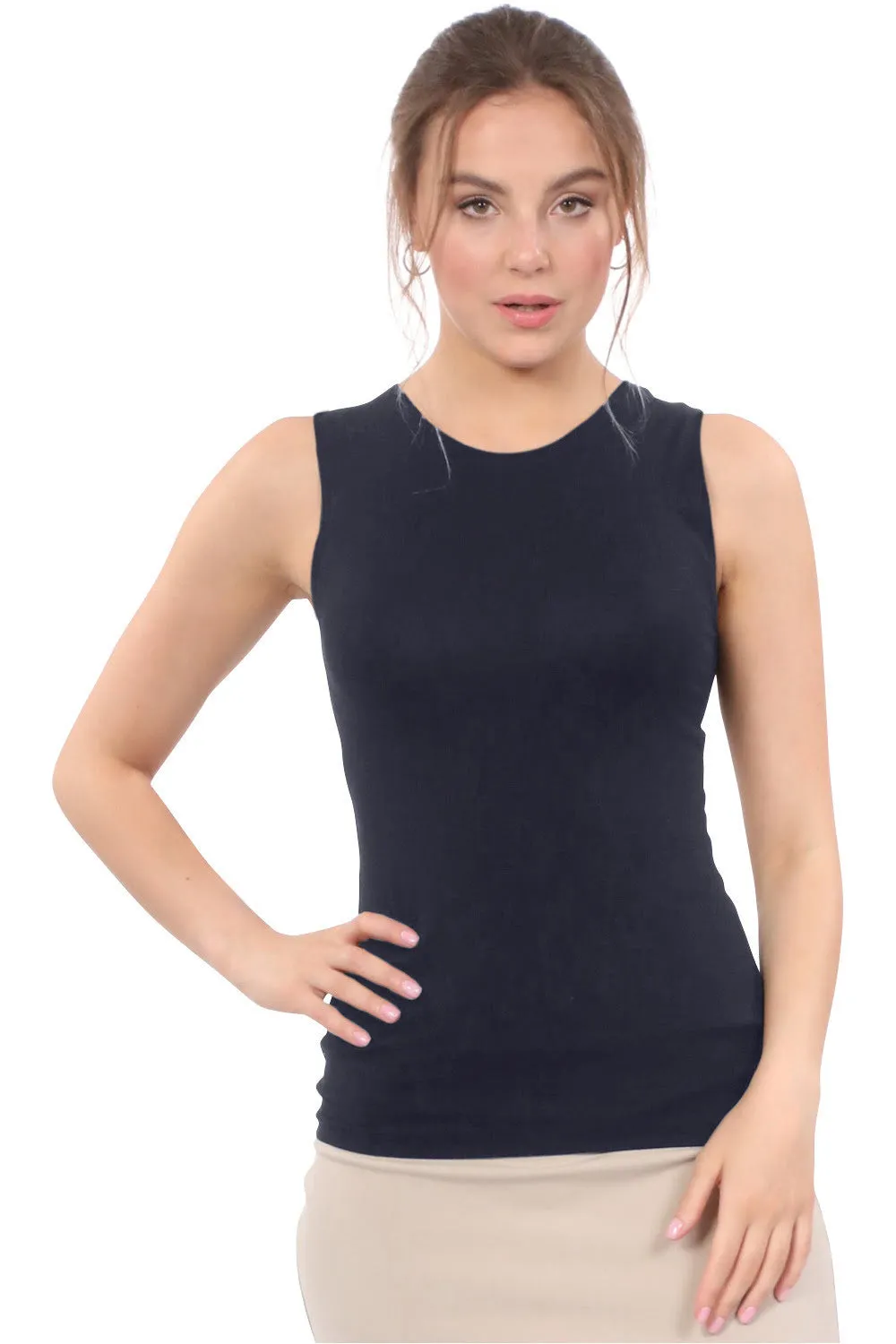 Premium Sleeveless Layering Tank Top with Full Shoulder Coverage