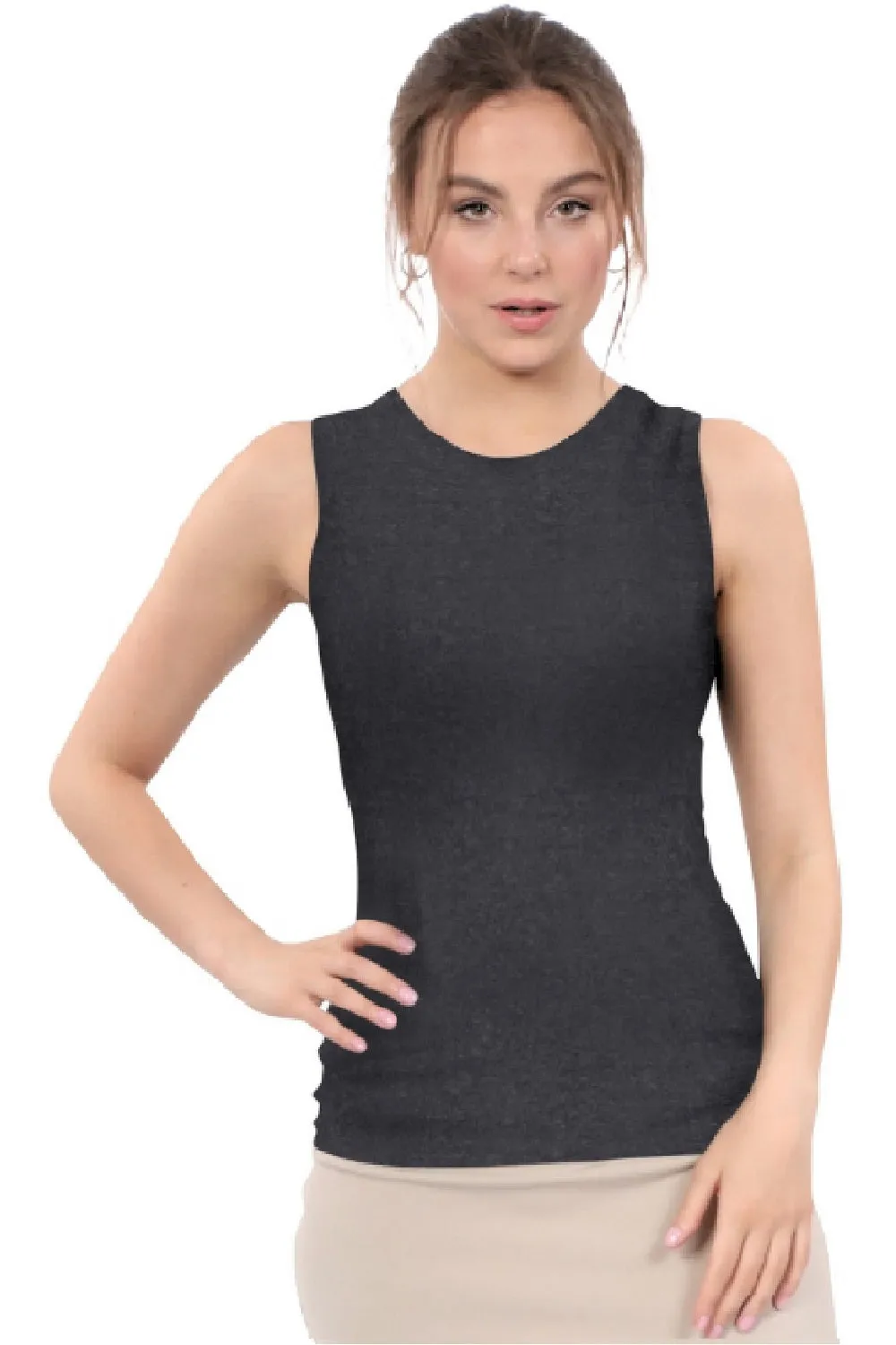 Premium Sleeveless Layering Tank Top with Full Shoulder Coverage