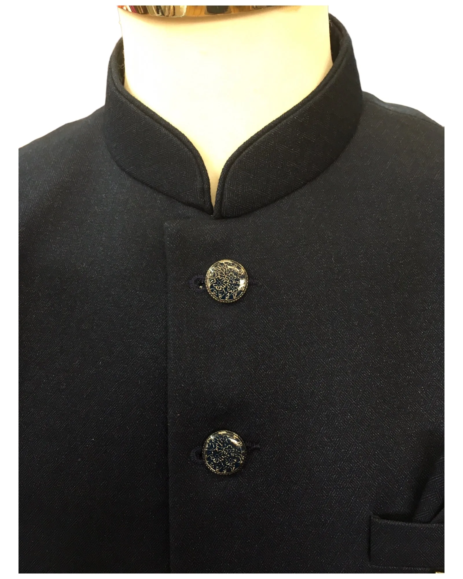 PREMIUM Slim Fit Mens Navy Blue BandhGala / Prince / Chinese Collar Jacket - Fantastic Fit - CS2406 TC 0524