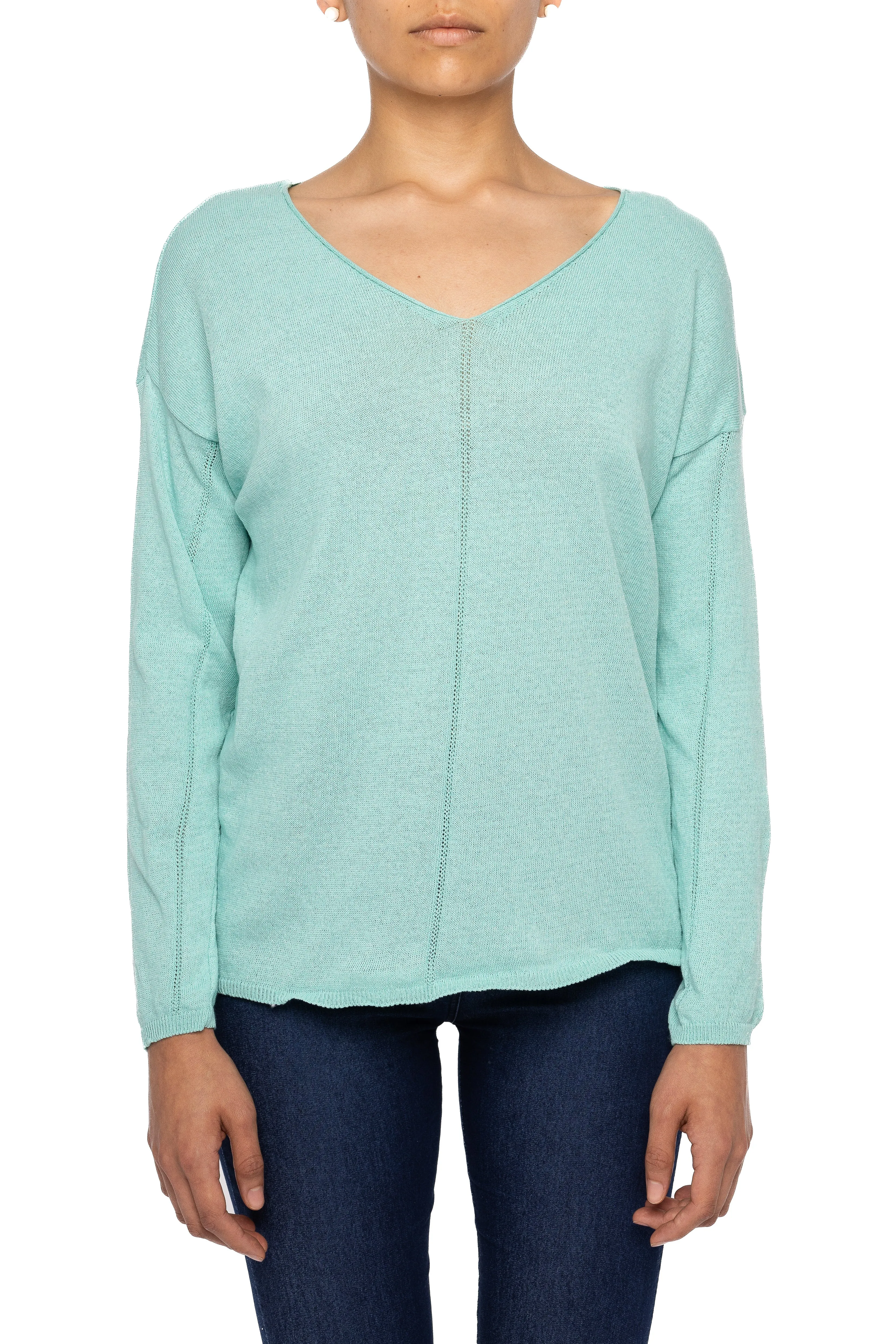 Preppy V-Neck Top