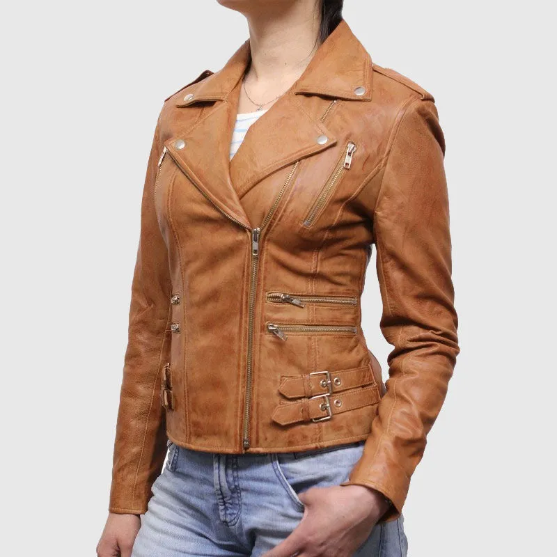 Purchase Best Leather Jacket Womens Real Soft Nappa Lamb Leather Jacket For Women