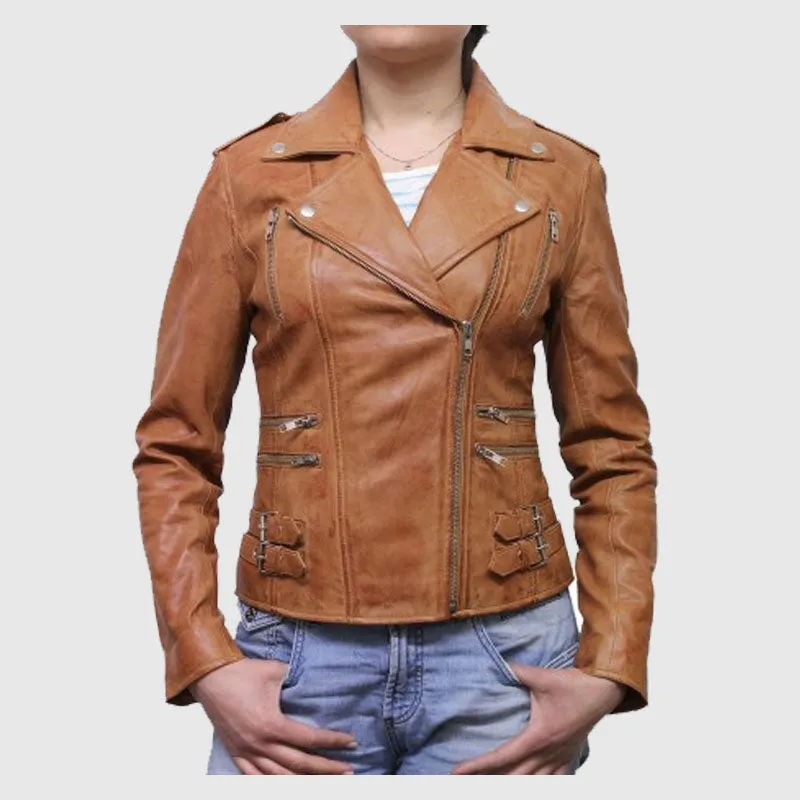 Purchase Best Leather Jacket Womens Real Soft Nappa Lamb Leather Jacket For Women