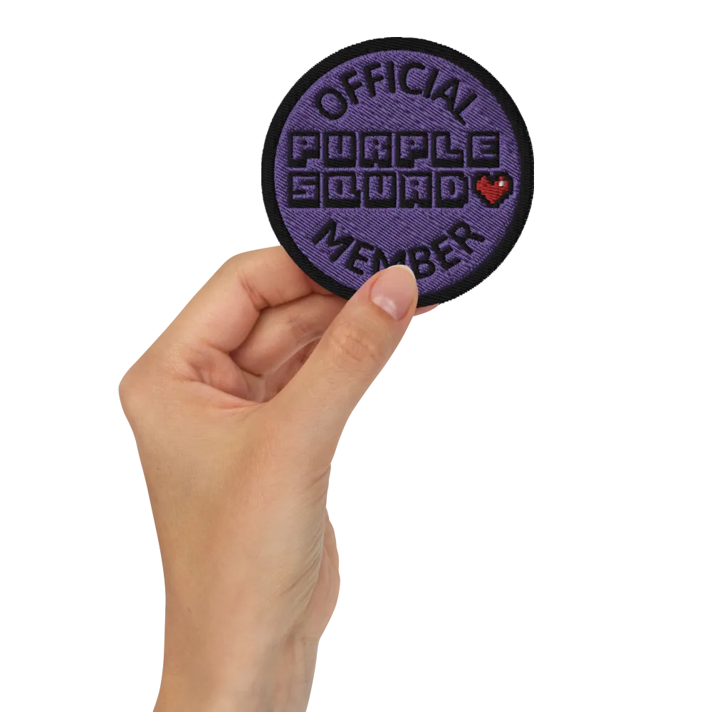 Purple Squad Embroidered Membership Patch