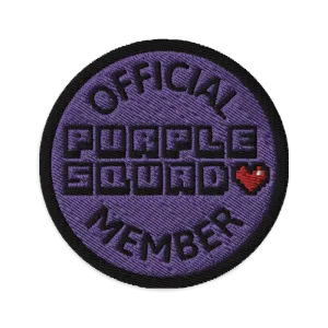 Purple Squad Embroidered Membership Patch