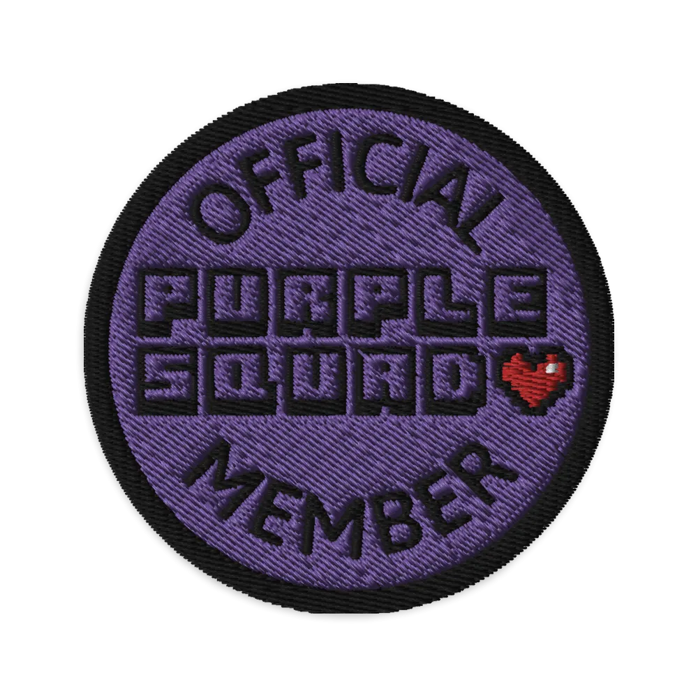 Purple Squad Embroidered Membership Patch