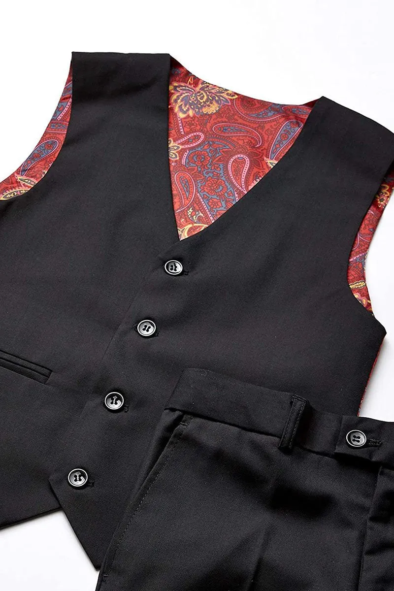 "Austin" Kids Black 5-Piece Suit