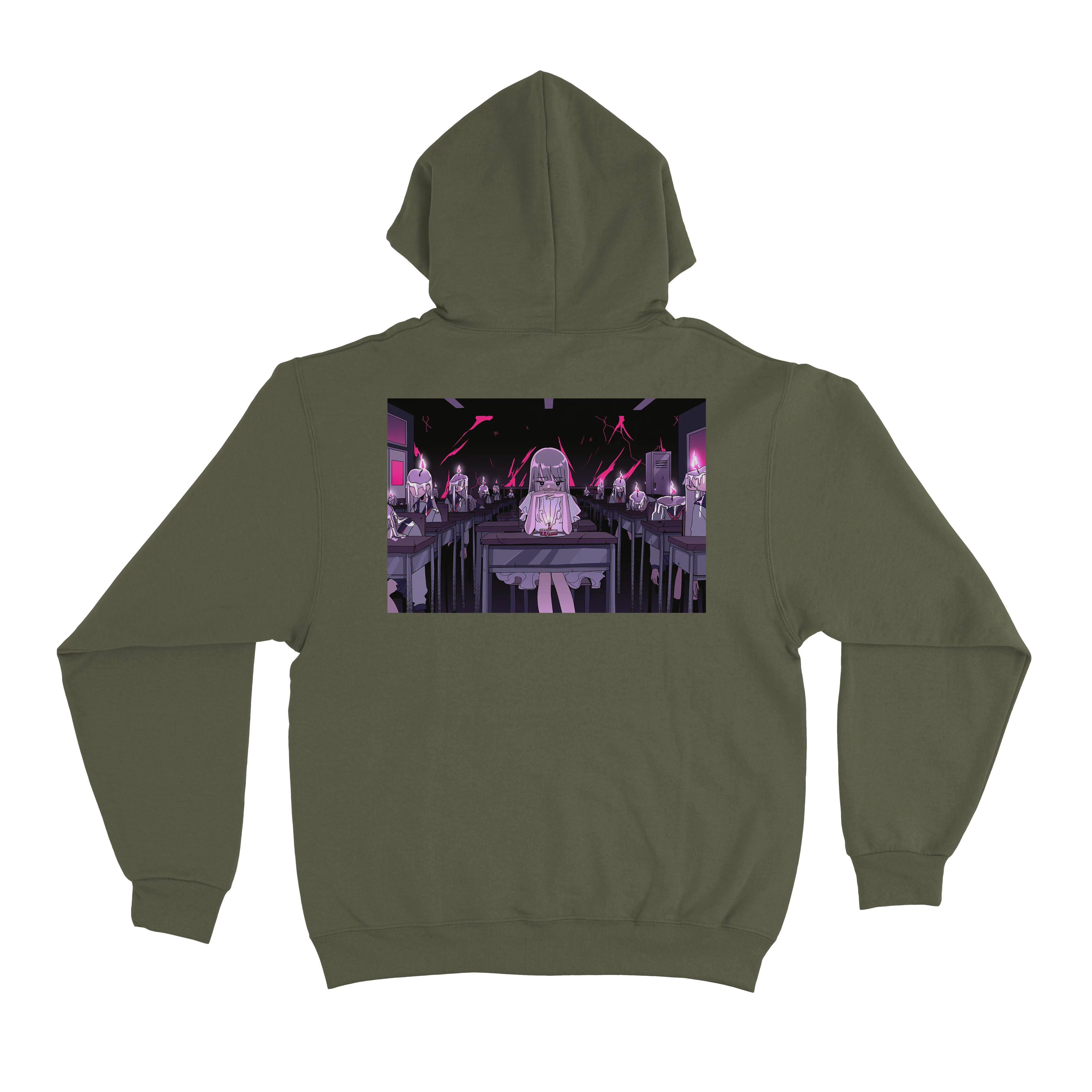 "Birthday" Fleece Hoodie Light Pink/Khaki