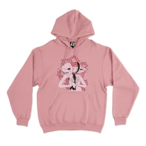 "Chrysalide" Fleece Hoodie Light Pink