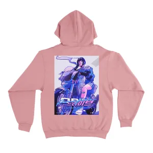 "Drive" Fleece Hoodie Light Pink