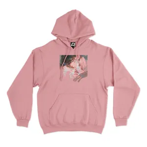 "Eyeline 8" Fleece Hoodie Light Pink