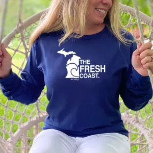 "Fresh Coast" Relaxed Fit Stonewashed Long Sleeve Unisex T-Shirt