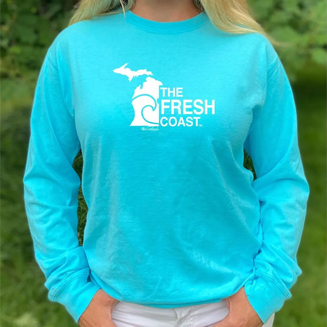 "Fresh Coast" Relaxed Fit Stonewashed Long Sleeve Unisex T-Shirt