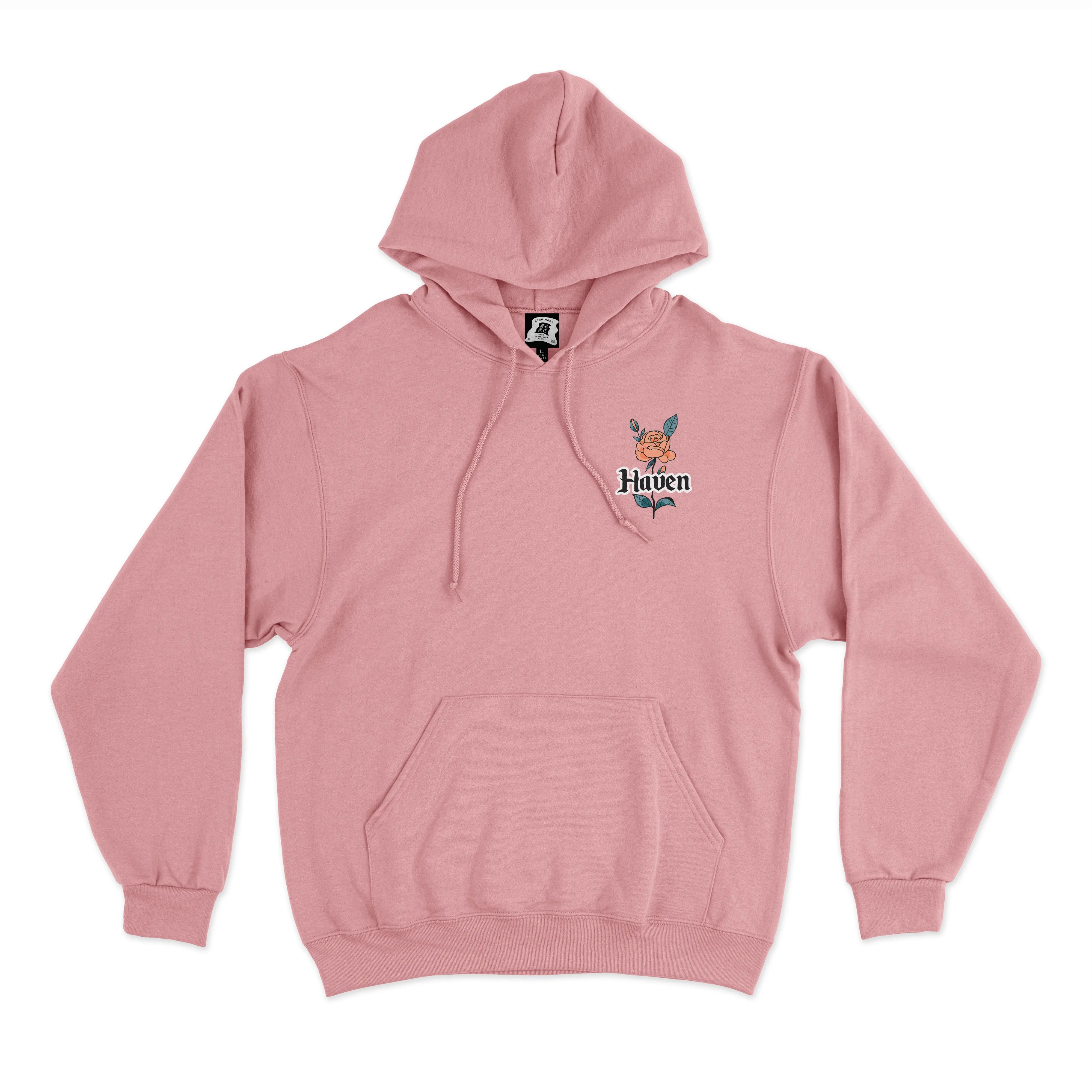 "Haven" Fleece Hoodie Light Pink