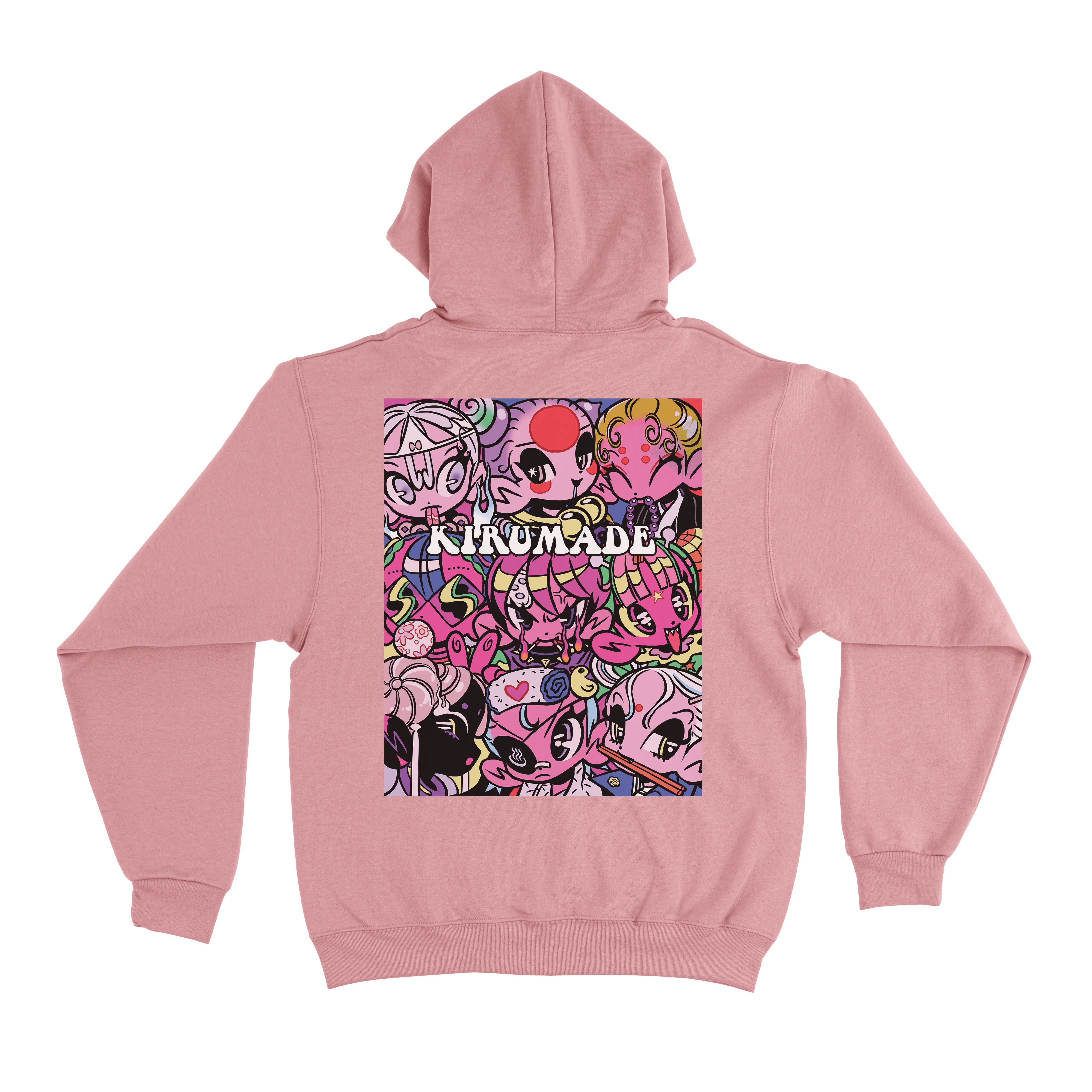 "Hokai Ori Series" Fleece Hoodie Light Pink