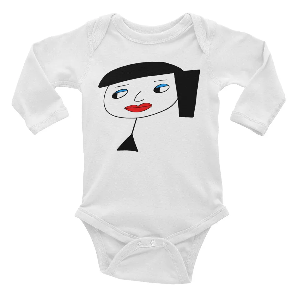"Lynn Beauty-Face" Infant Long Sleeve Onesie