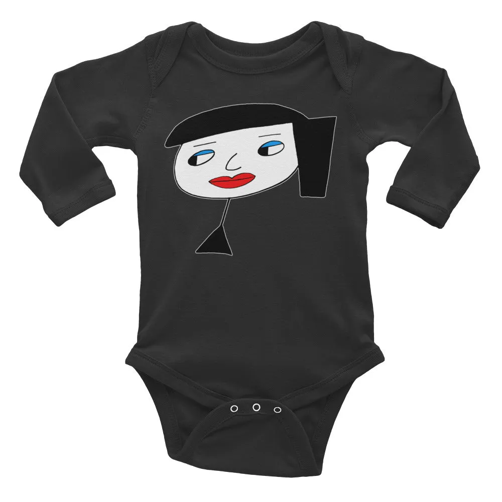 "Lynn Beauty-Face" Infant Long Sleeve Onesie
