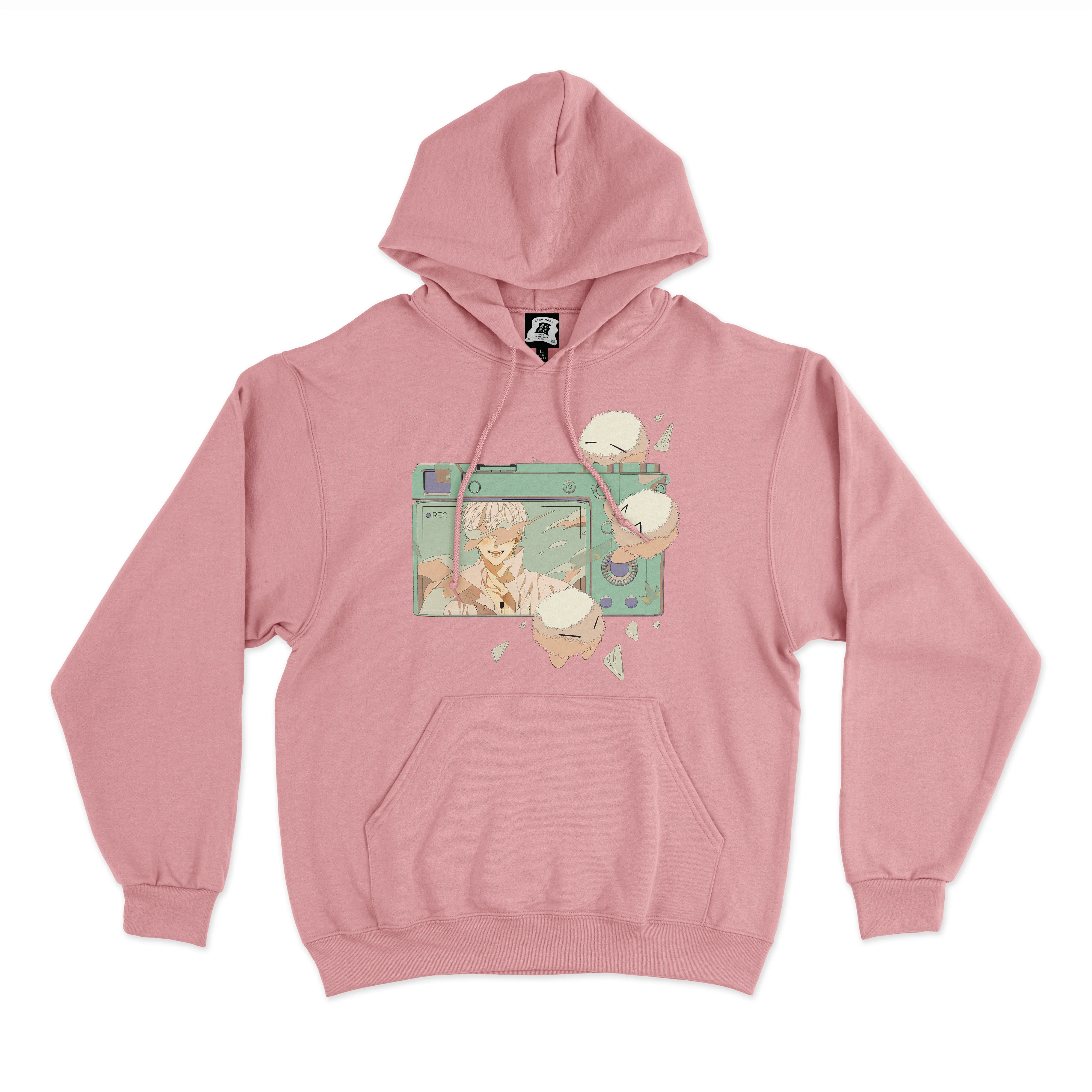 "Memories" Fleece Hoodie Light Pink