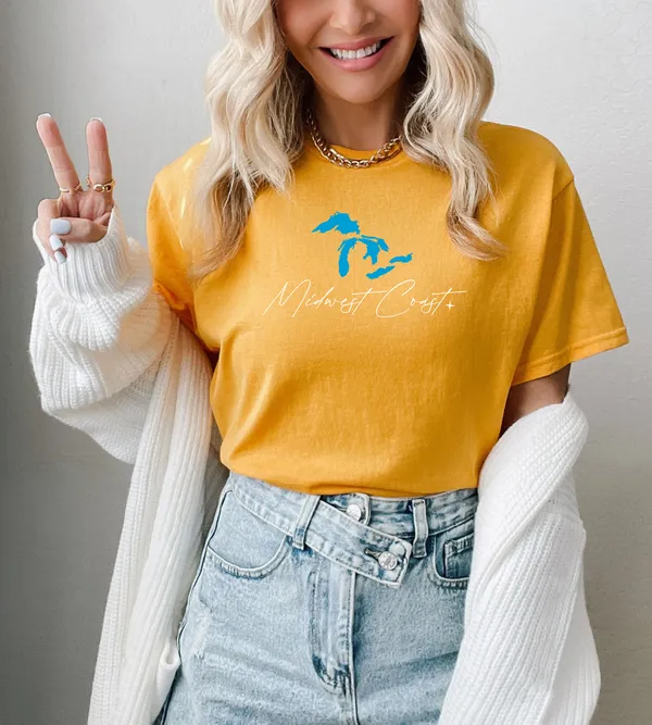 "Midwest Coast" Relaxed Fit Crew Unisex T-Shirt