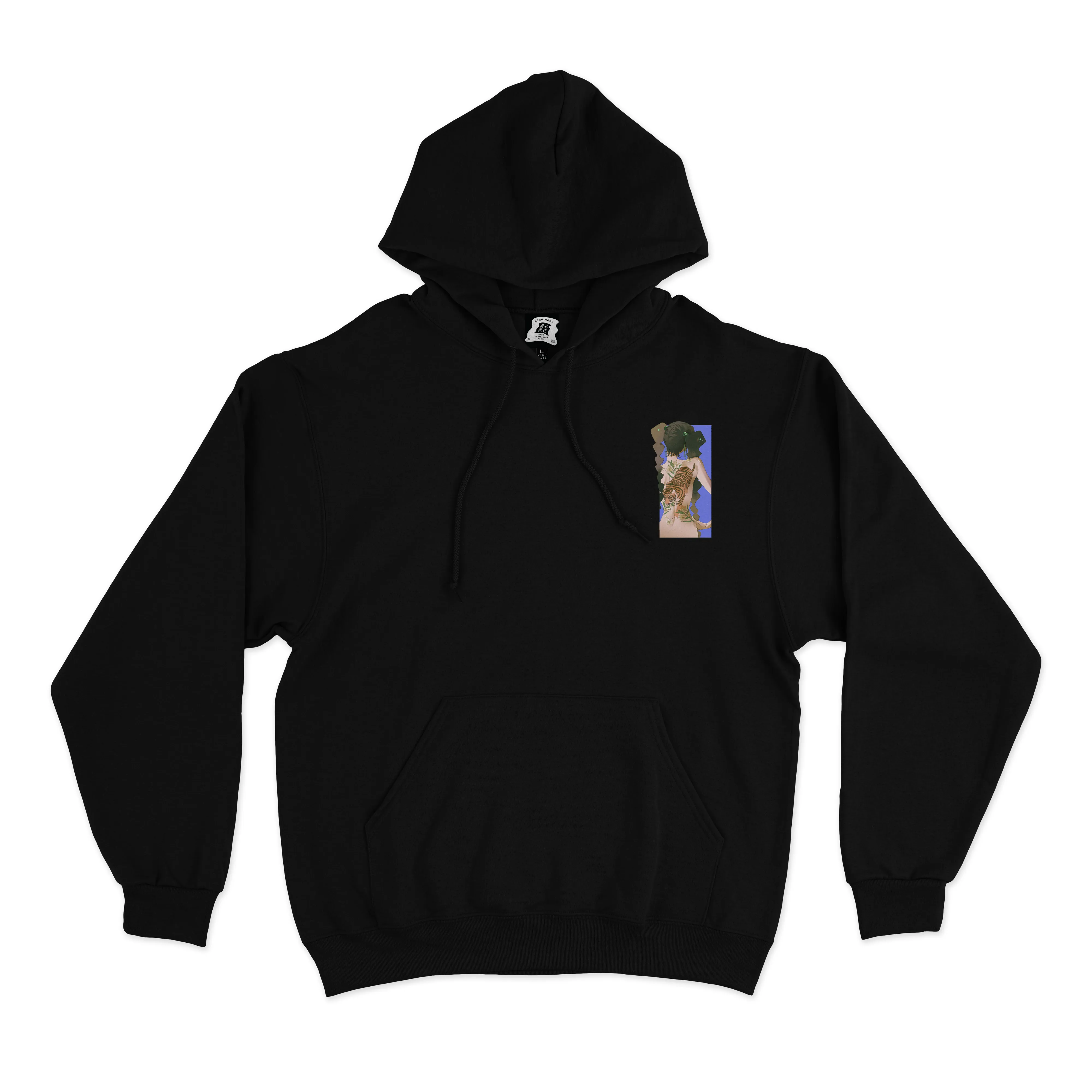 "Predatory" Basic Hoodie Black/Light Pink