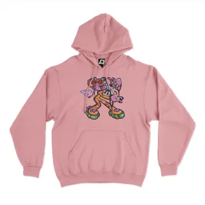 "Psychic" Fleece Hoodie Light Pink