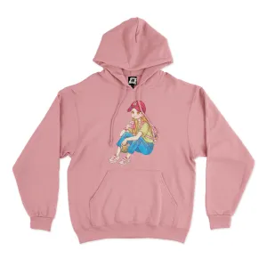 "Summer" Fleece Hoodie Light Pink
