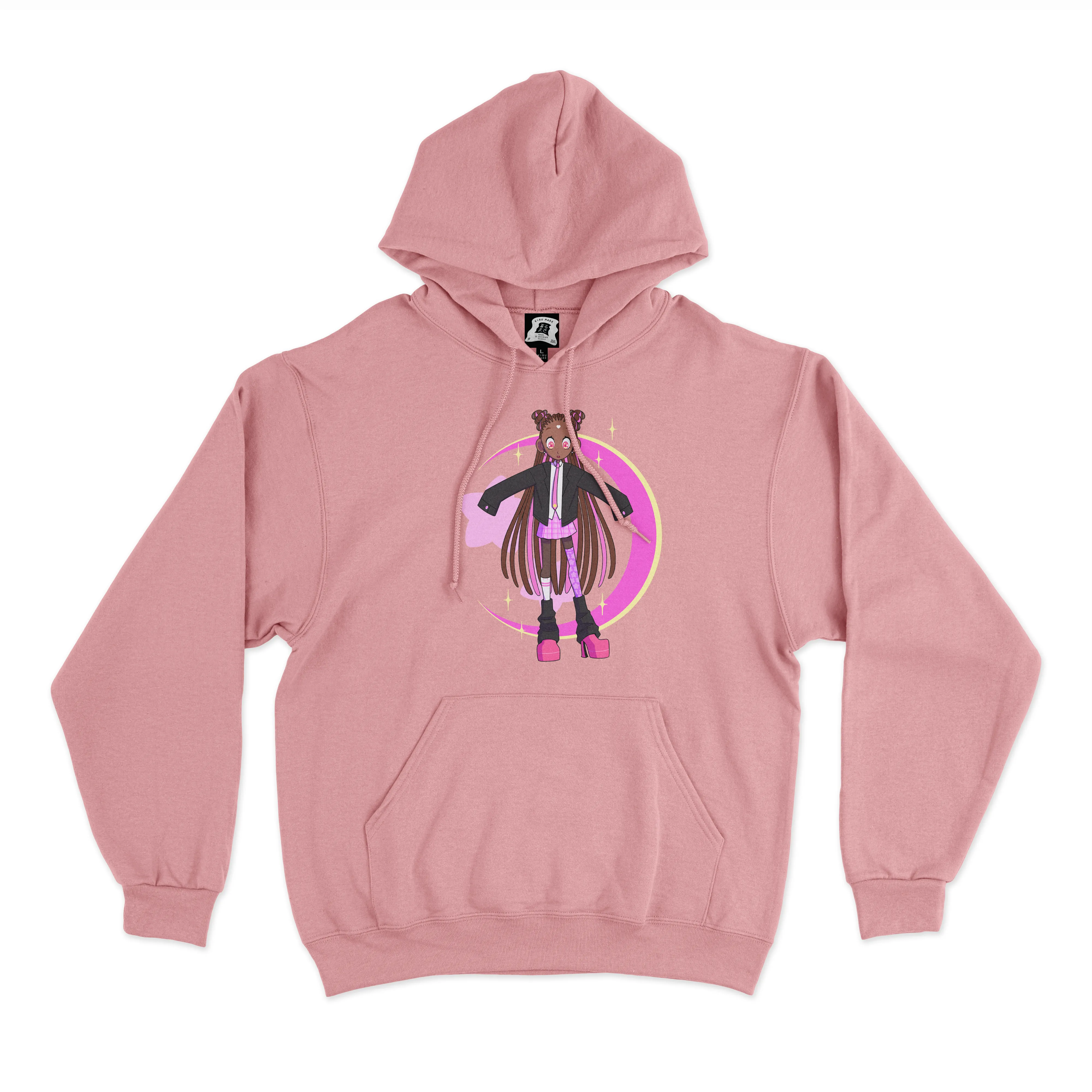 "Top Star Student" Basic Hoodie Light Pink