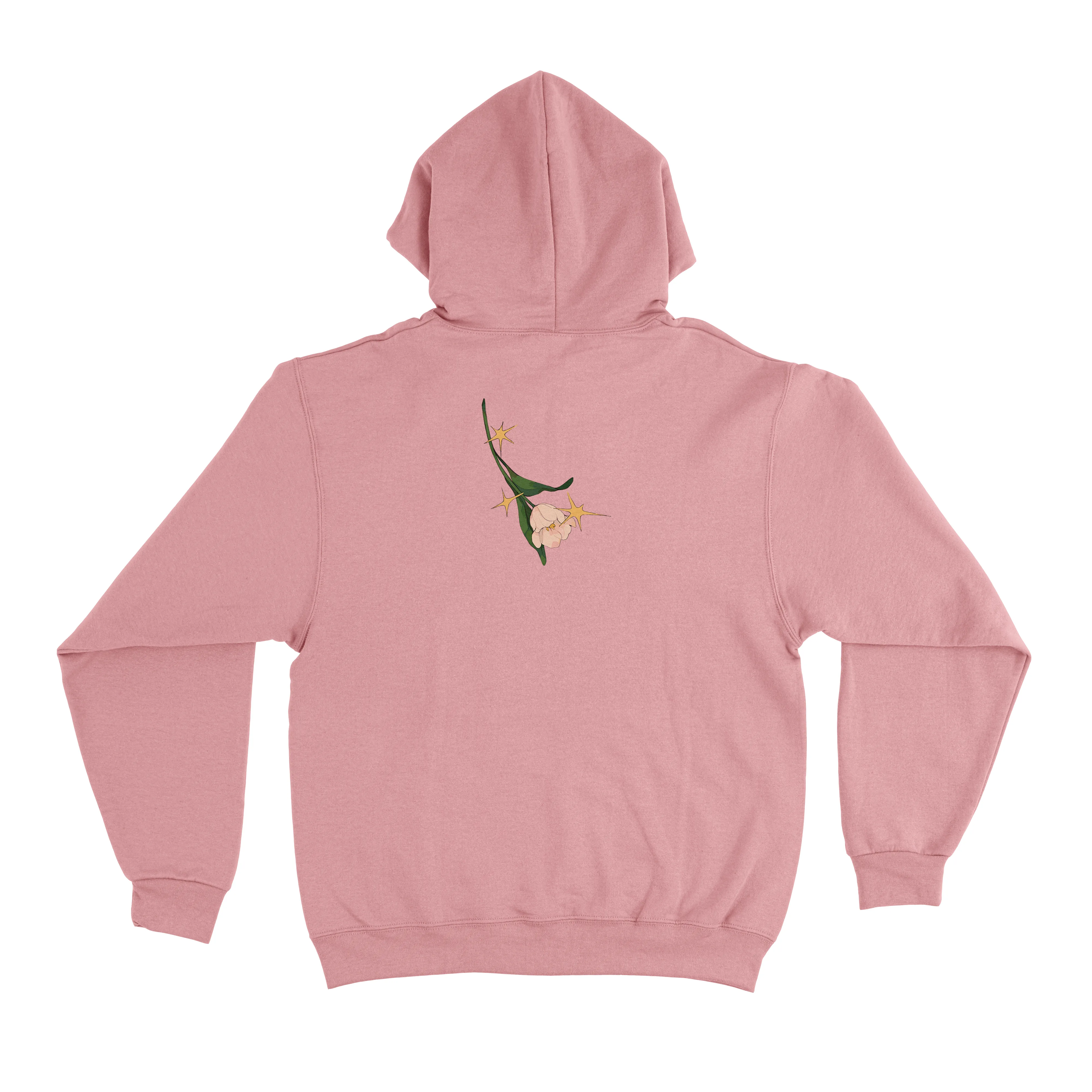 "Traces of Memories #3" Fleece Hoodie Beige/Light Pink