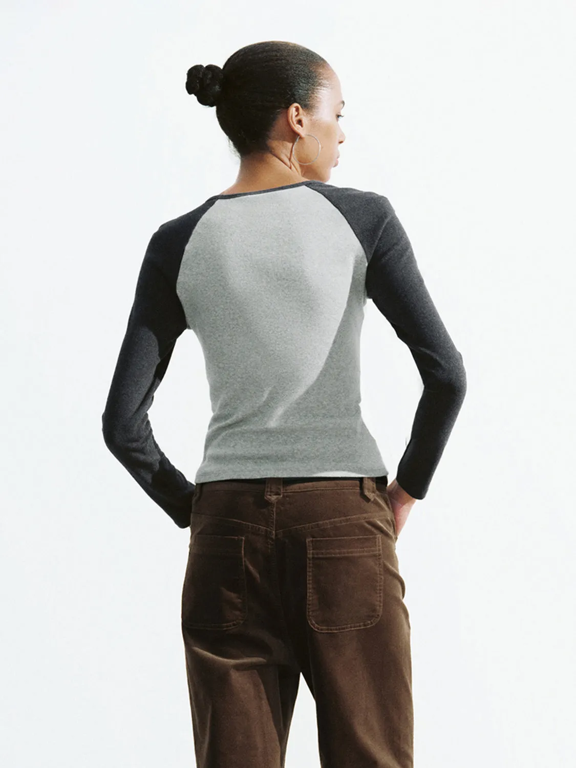 Raglan Sleeve Skinny T-Shirts