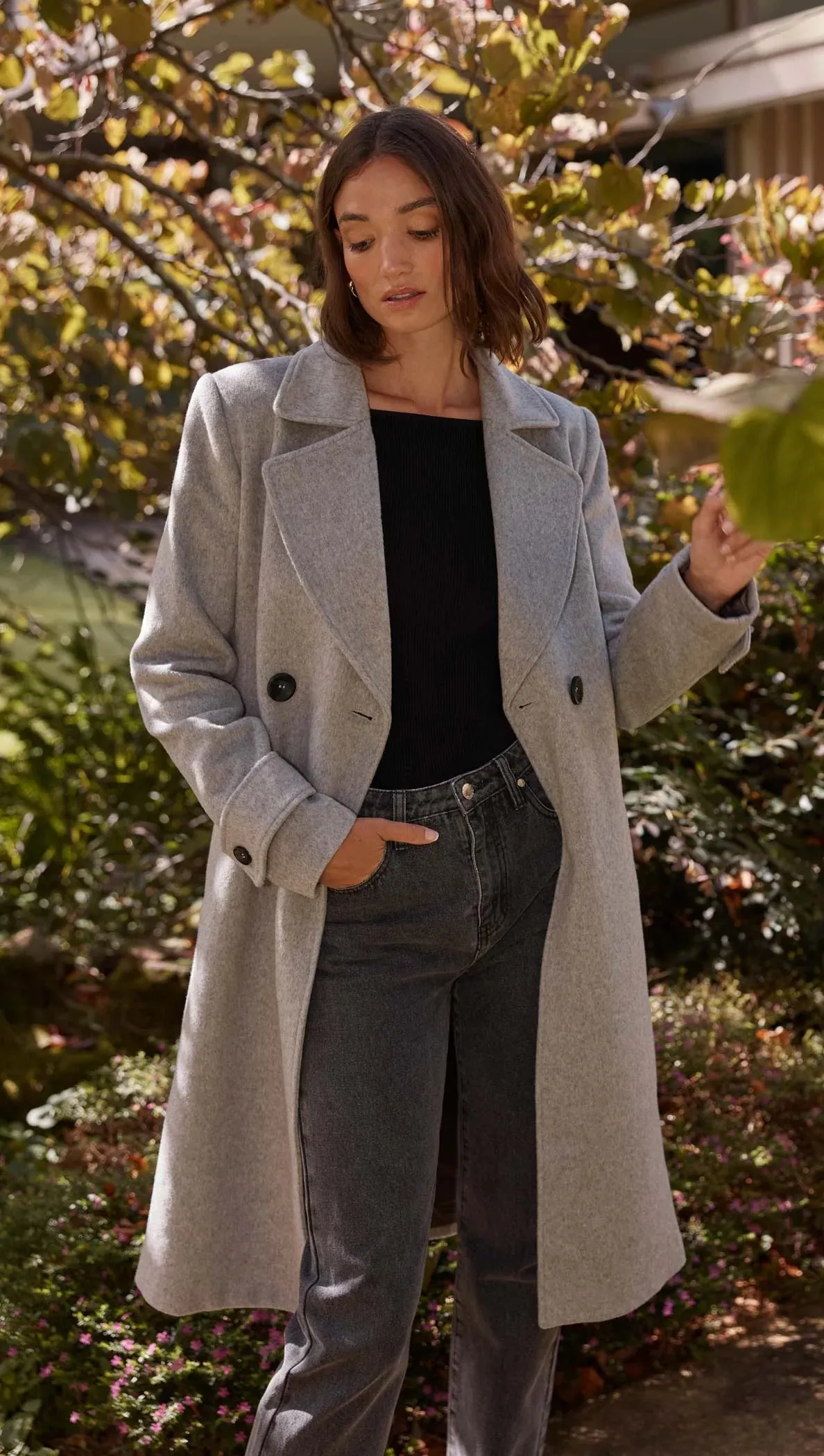 Reade Belted Coat Grey