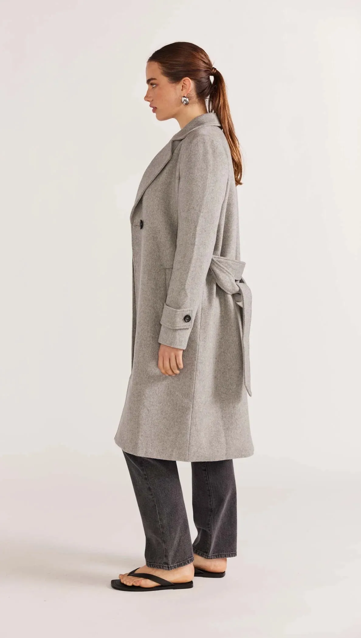 Reade Belted Coat Grey