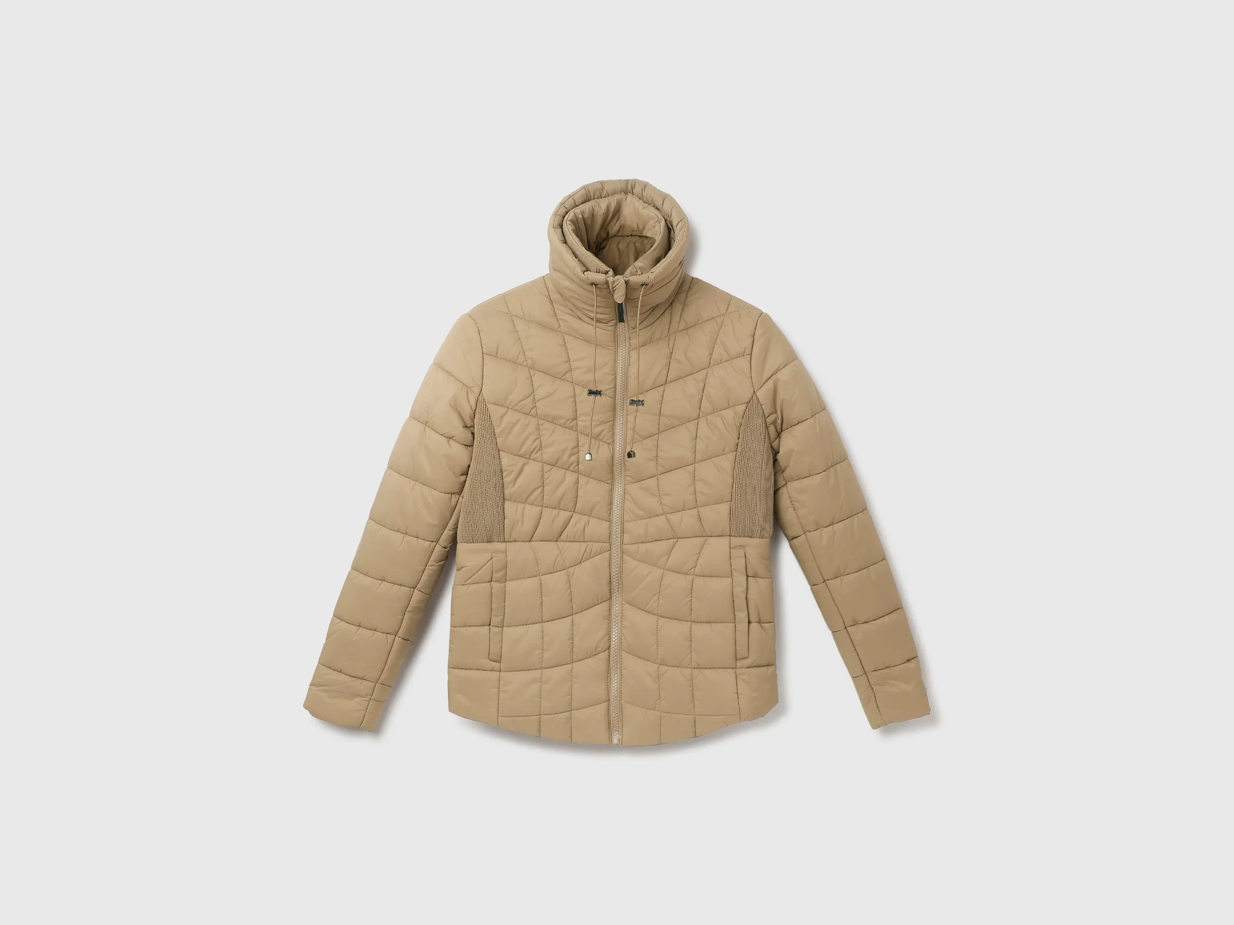 Regular Fit High Neck Solid Jacket