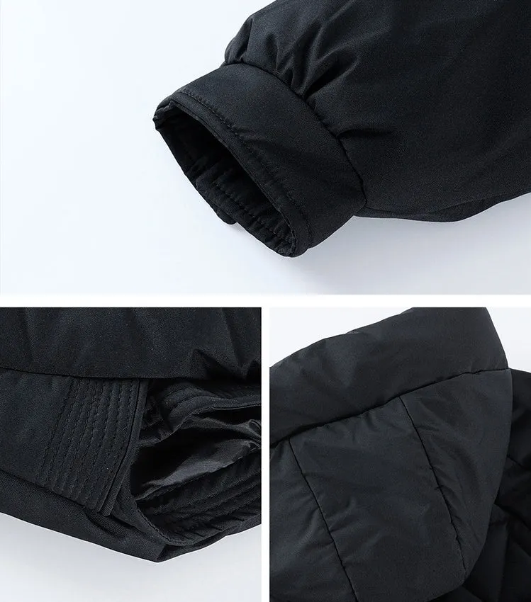 Relaxed-Fit Water-Resistant Puffer Jacket for Women Zip Up and Hooded