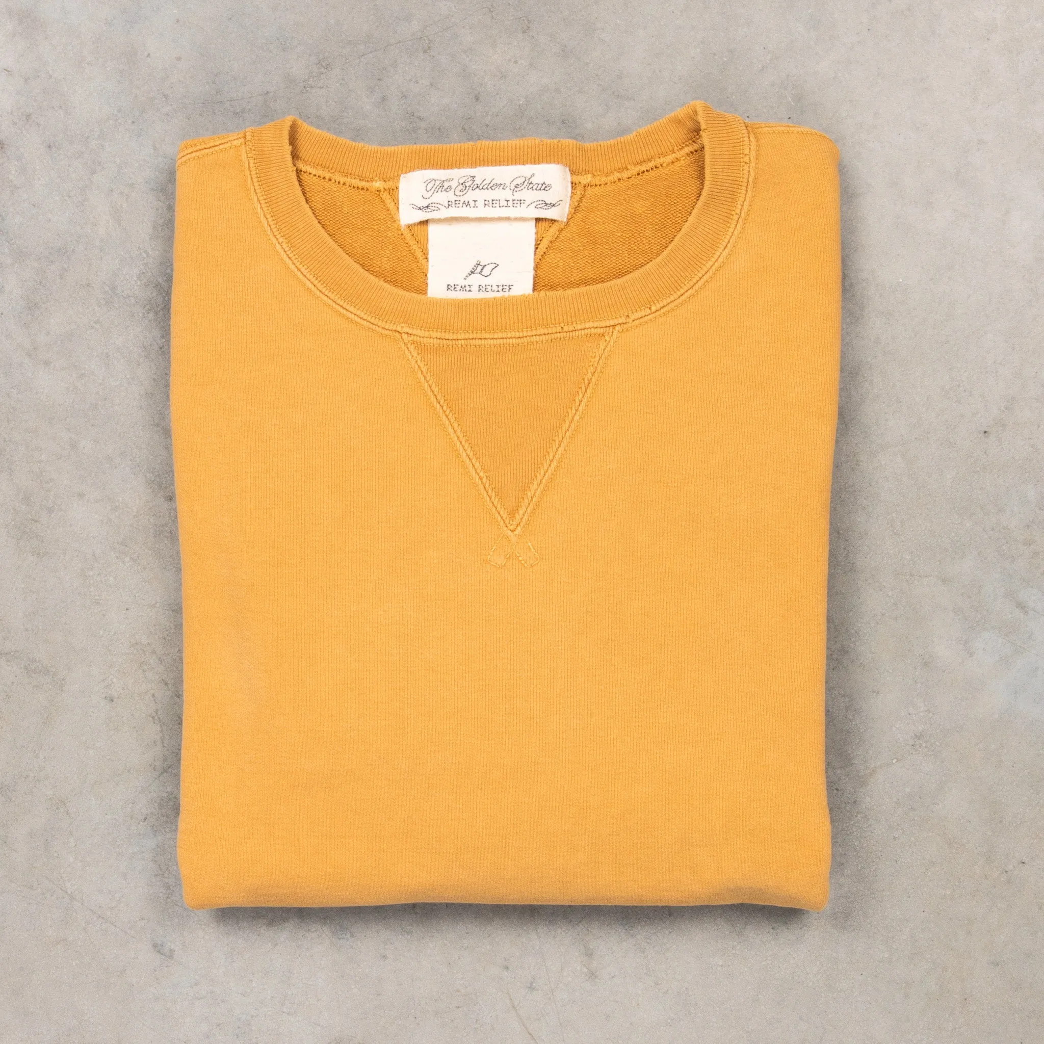 Remi Relief Special Finish Sweat Crew Neck Golden Brown