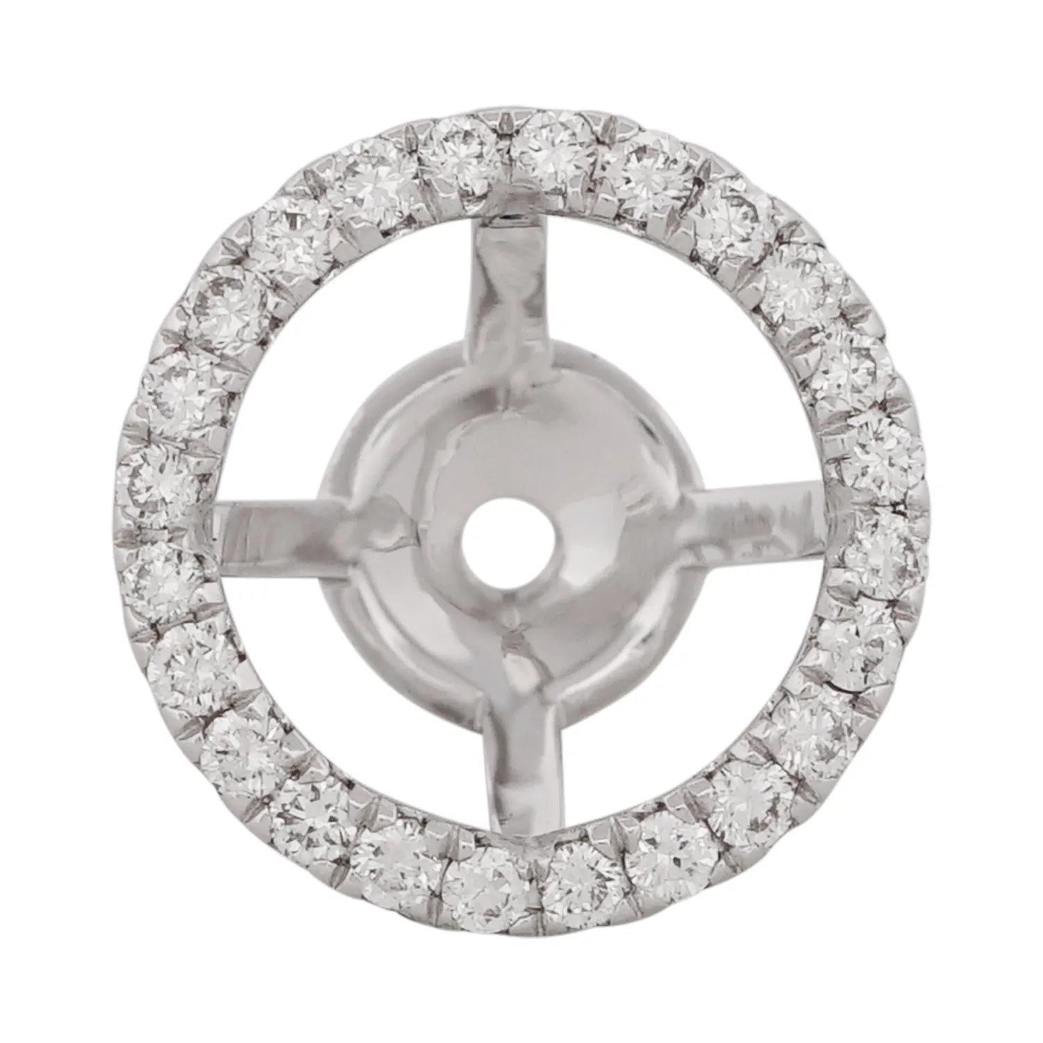 Removable Pave Diamond Jackets (For 2 carat diamond studs)