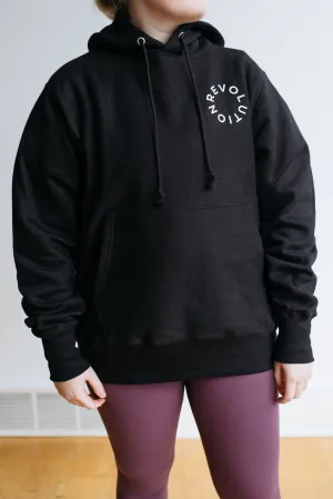 Revolution x Buffalo Sweats Harder Champion Hoodie - White Print
