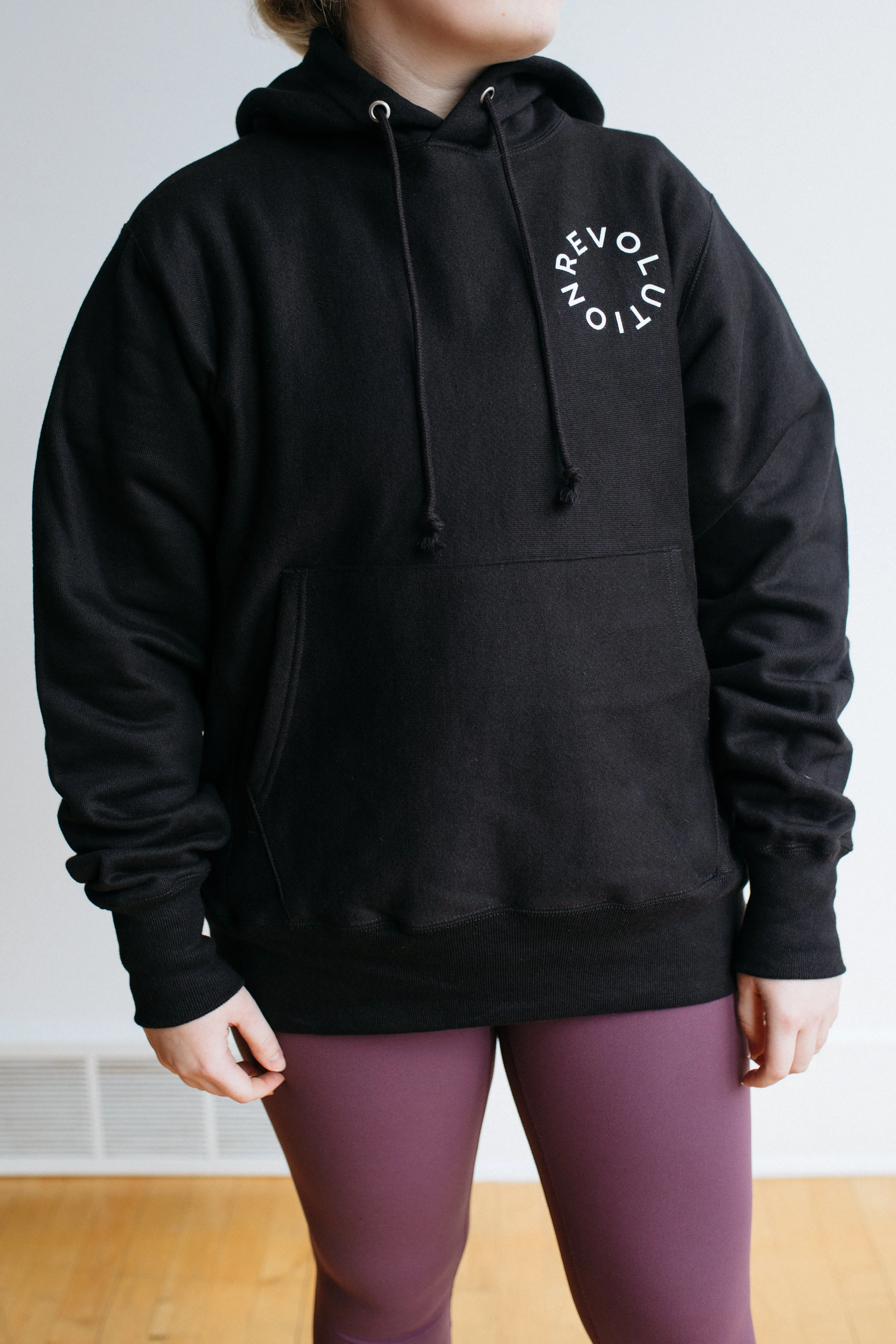 Revolution x Buffalo Sweats Harder Champion Hoodie - White Print
