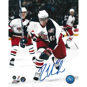 Rick Nash Autographed Columbus Blue Jackets 8X10 Photo (White Jersey)