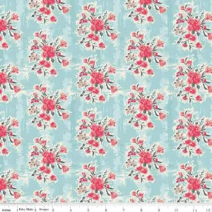Riley Blake - Abbie - Floral - Aqua