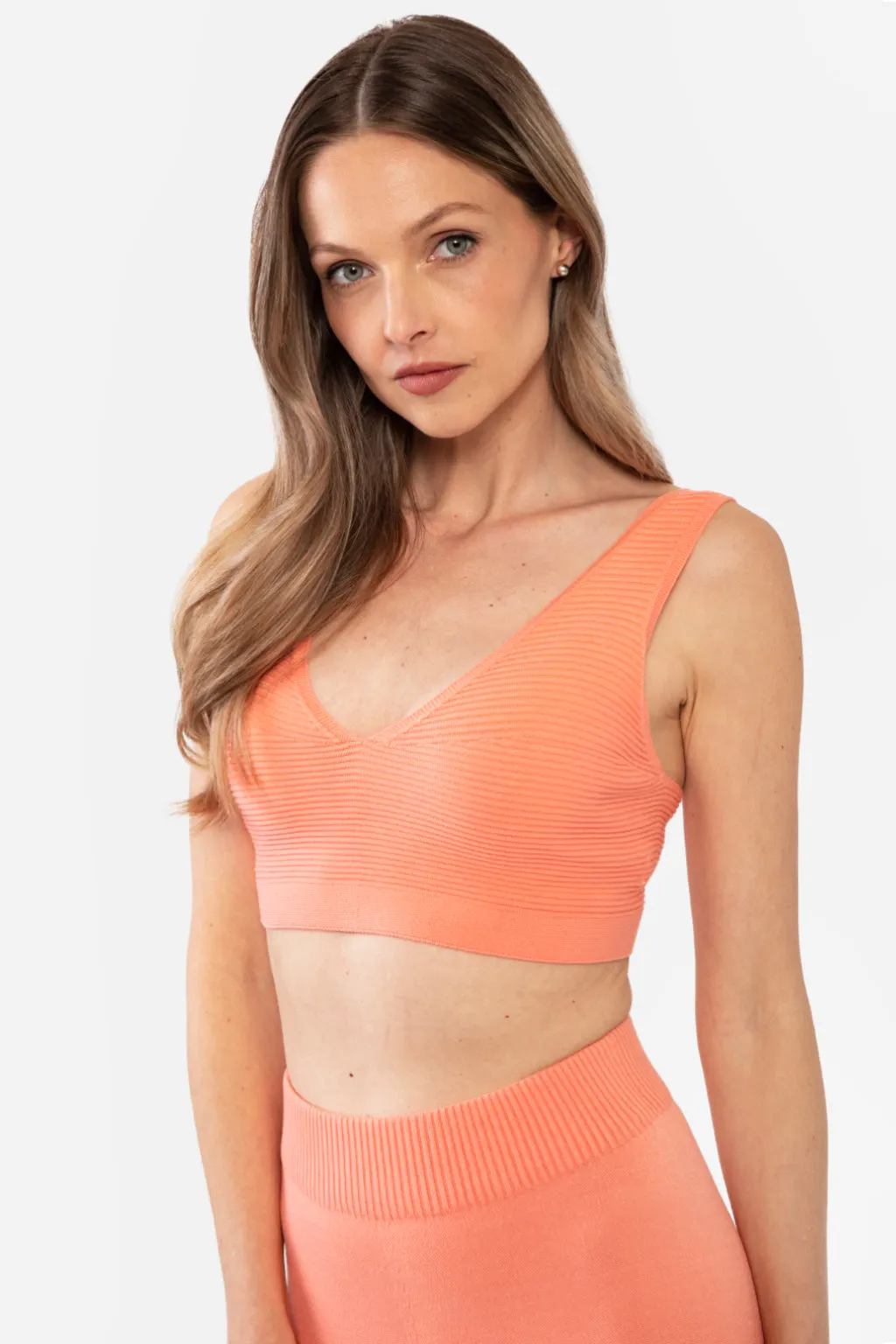 ROSE BRALETTE TOP - CHARCOAL HEATHER GREY