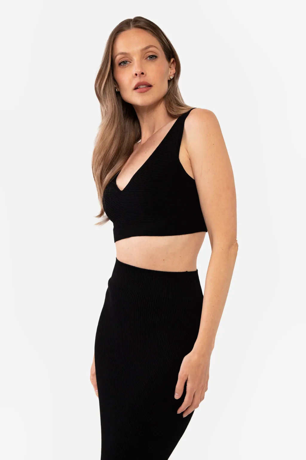 ROSE BRALETTE TOP - CHARCOAL HEATHER GREY