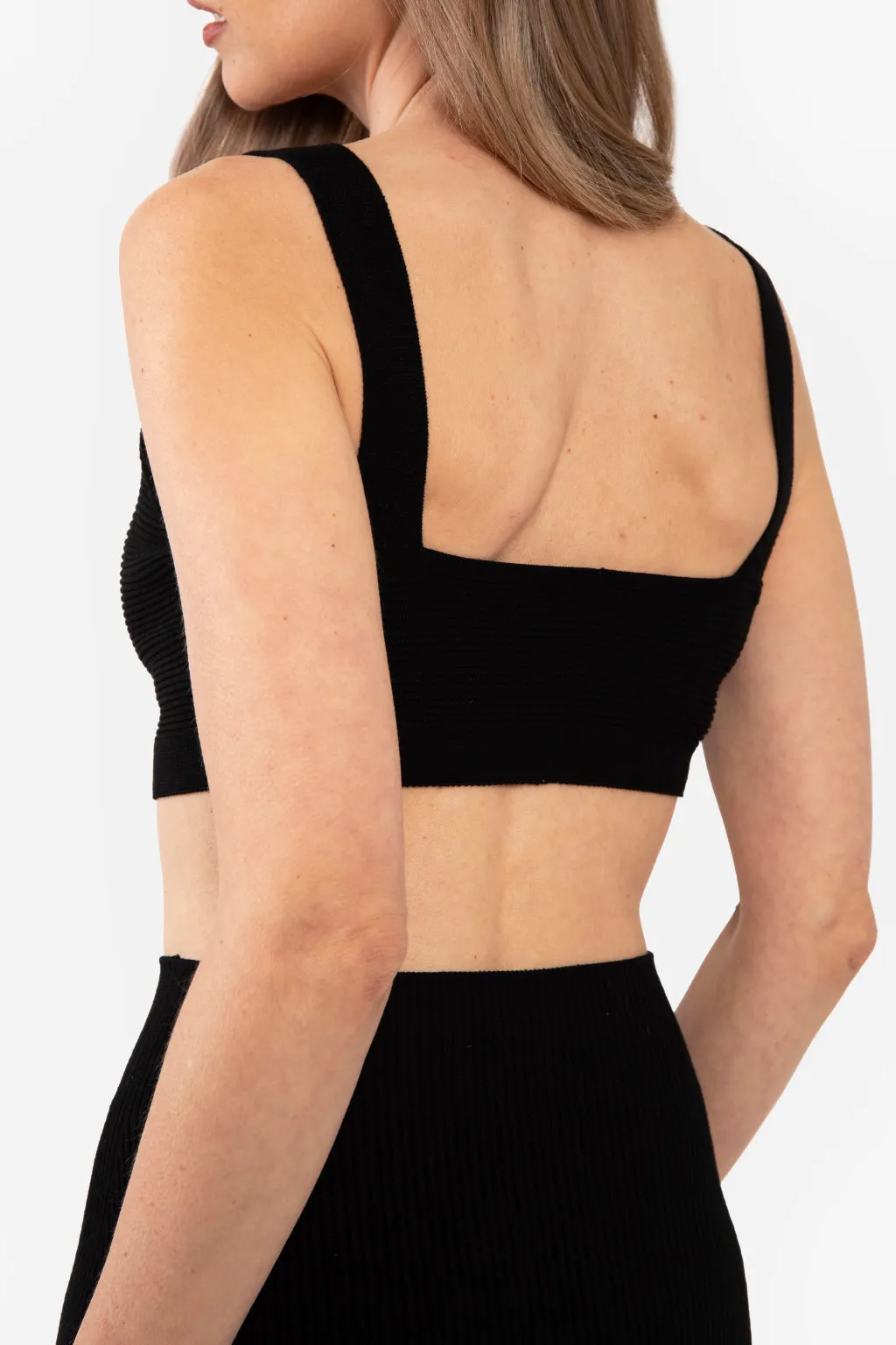 ROSE BRALETTE TOP - CHARCOAL HEATHER GREY