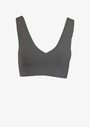 ROSE BRALETTE TOP - CHARCOAL HEATHER GREY