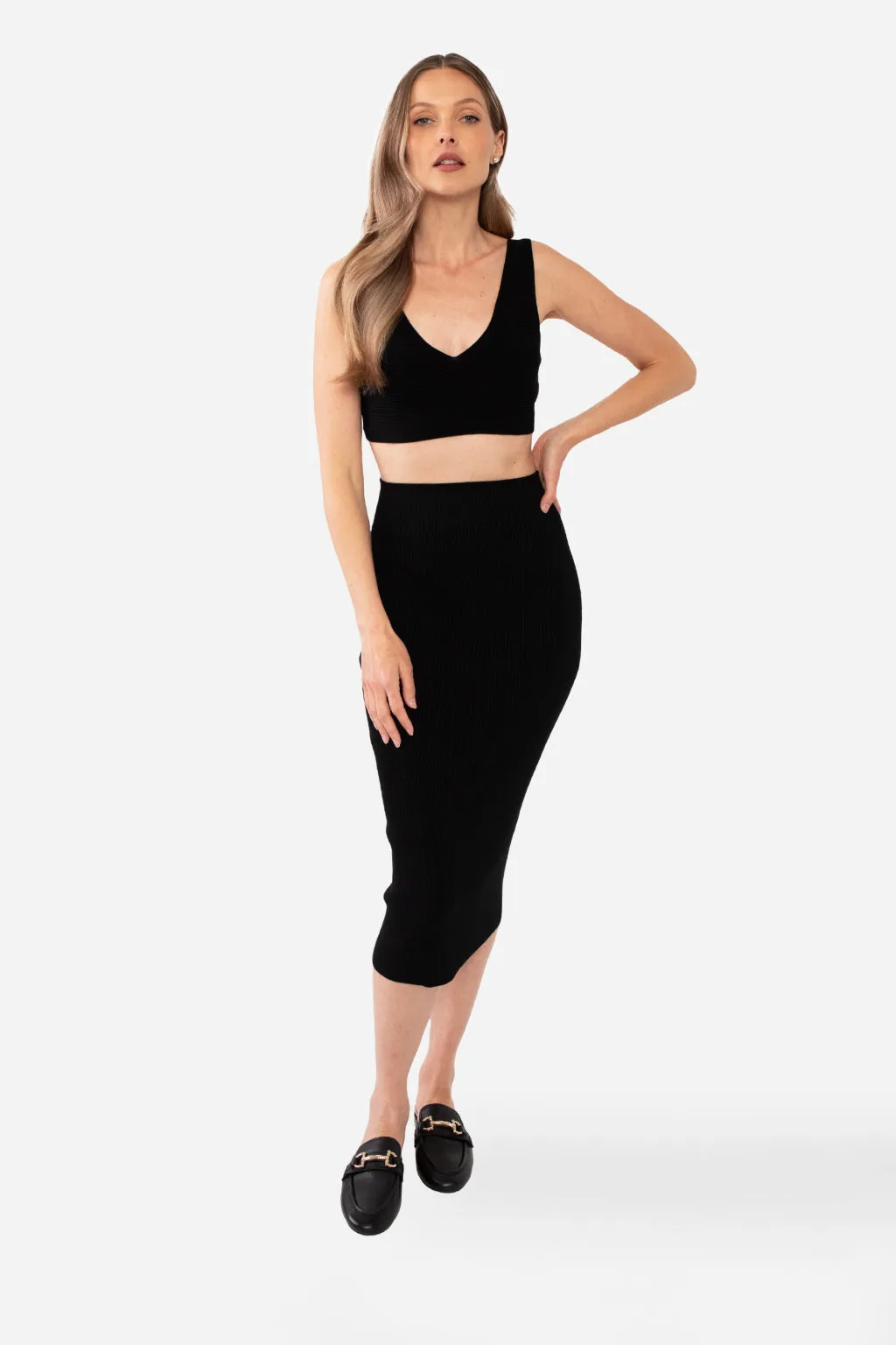 ROSE BRALETTE TOP - CHARCOAL HEATHER GREY