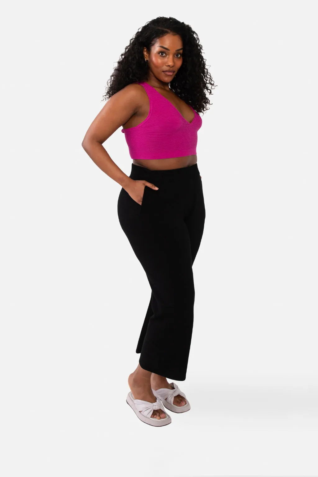 ROSE BRALETTE TOP - CHARCOAL HEATHER GREY
