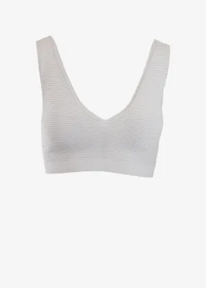 ROSE BRALETTE TOP - LIGHT HEATHER GREY