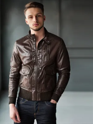 Rough Tough Sturdy Genuine Leather Jacket for Men