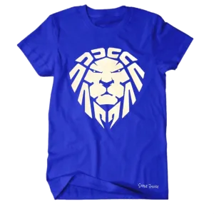 ROYAL BLUE WITH WHITE LION TEE