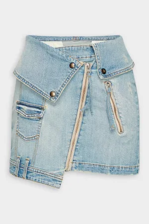 Rumor Skirt in Porcelain Blue