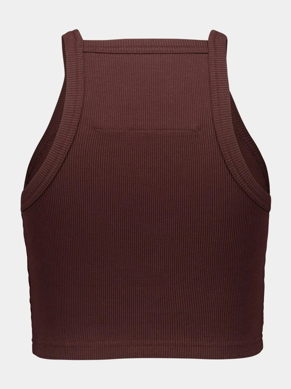 Russet Brown 4G Cropped Cotton Tank Top