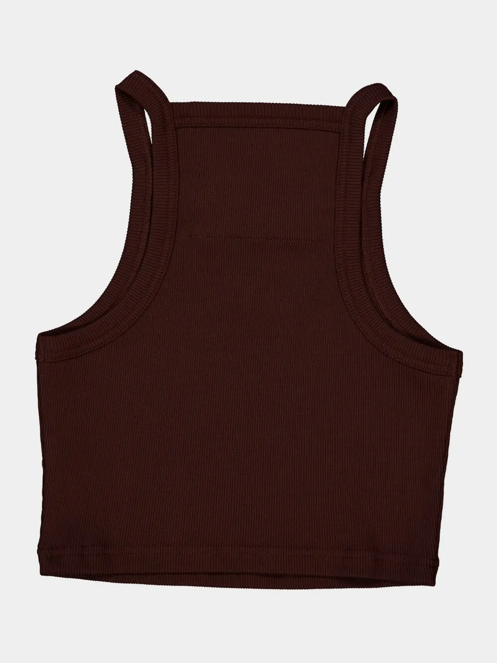 Russet Brown 4G Cropped Cotton Tank Top